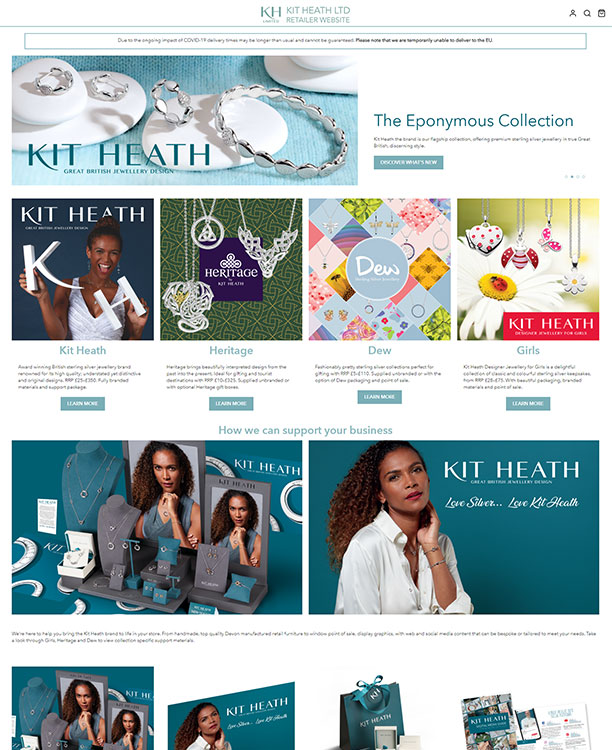 Kit Heath retailer website
