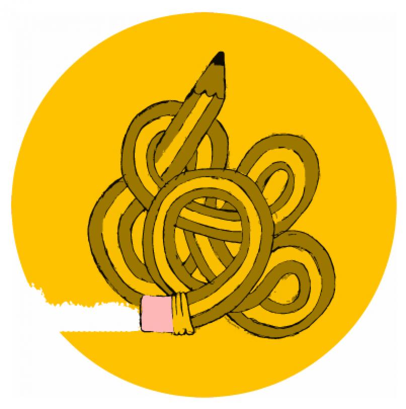 Social media for illustrating being tied up in knots